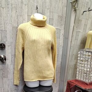 Women's Cream Turtleneck Sweater